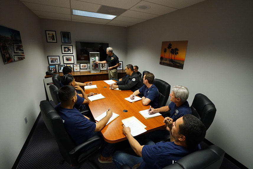 The LT Generators team in a planning meeting at the office.