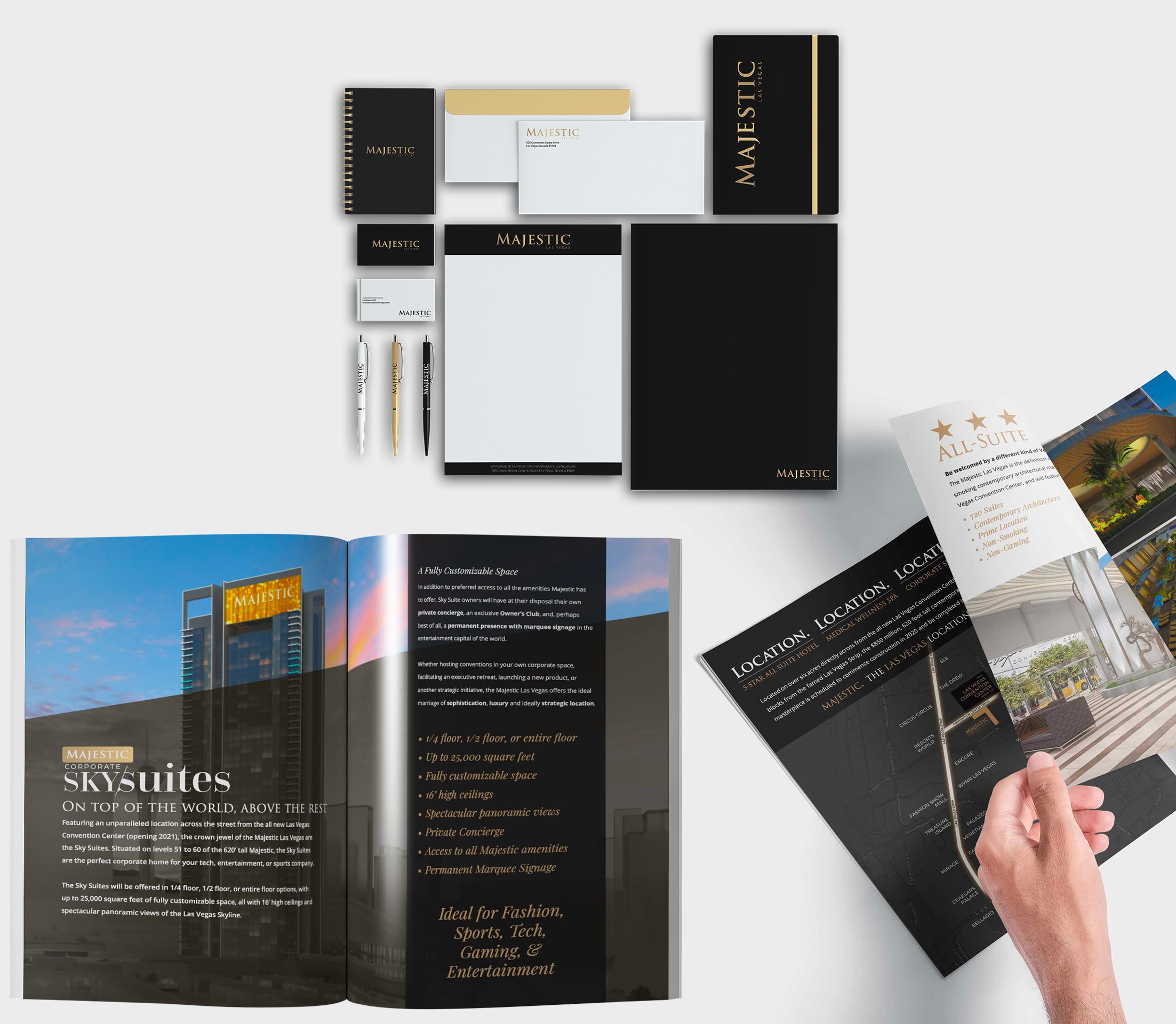 Majestic Las Vegas printed collateral