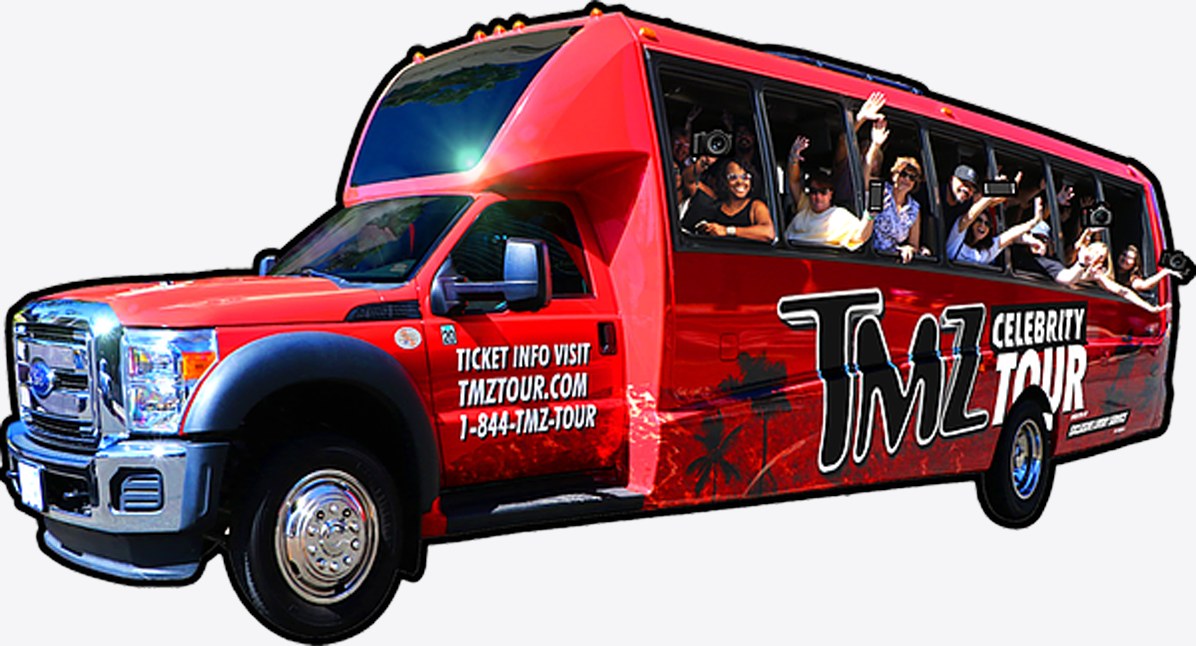 The TMZ Celebrity Tour bus wrap