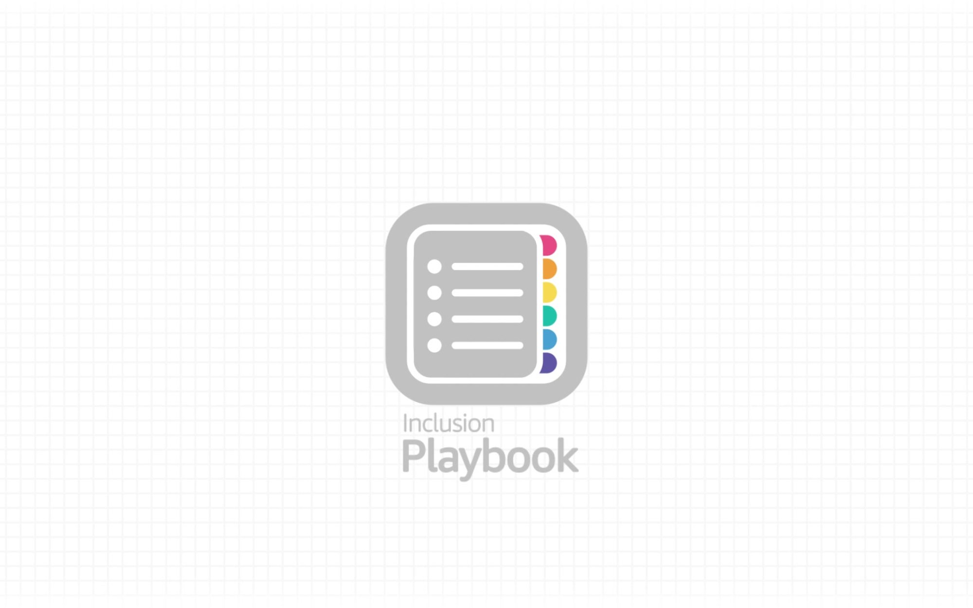 The Inclusion Playbook icon on a light grid