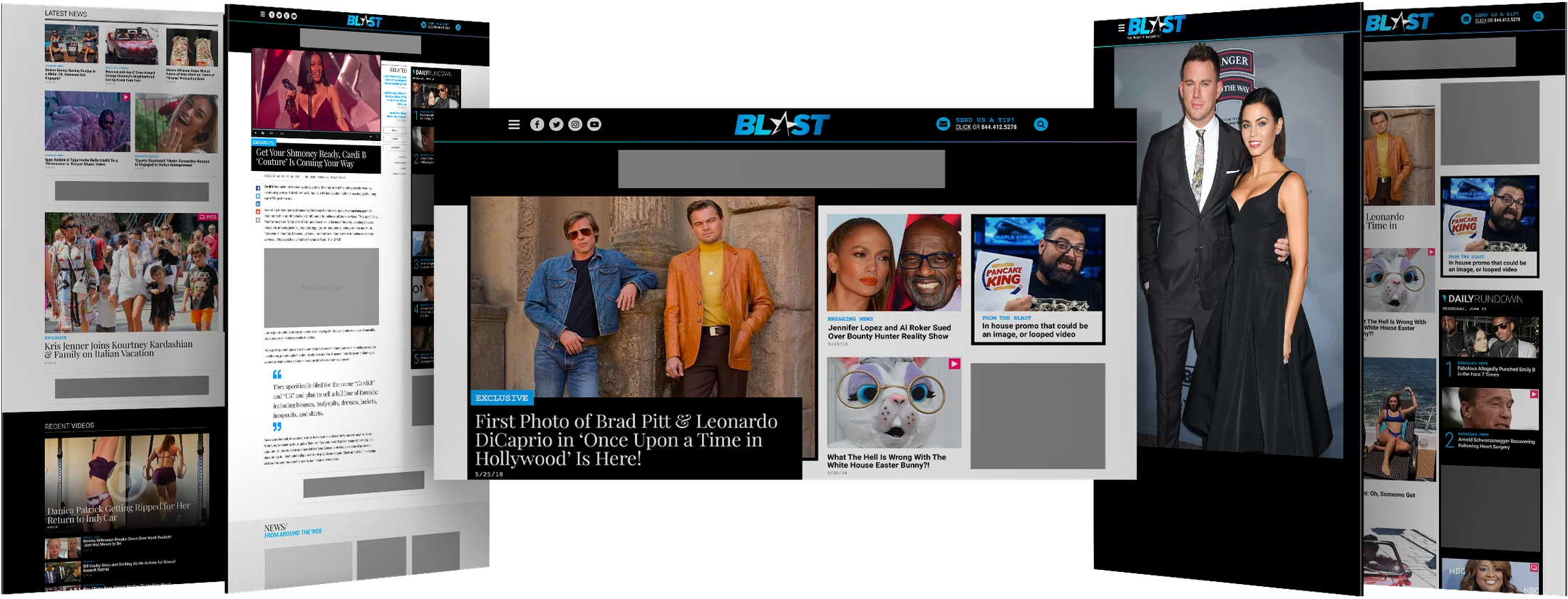 The Blast launch homepage on a laptop