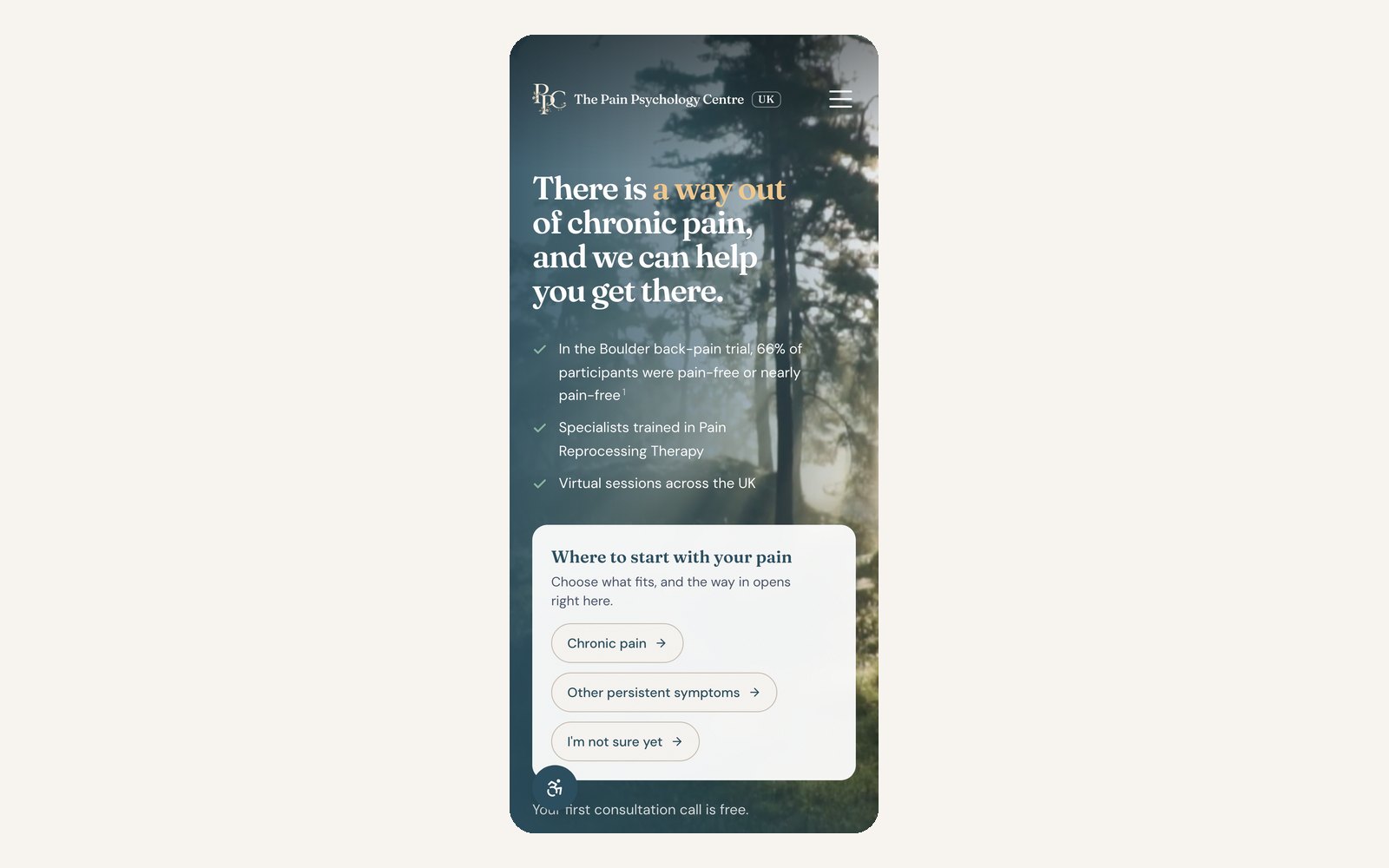 PPCUK homepage on a phone