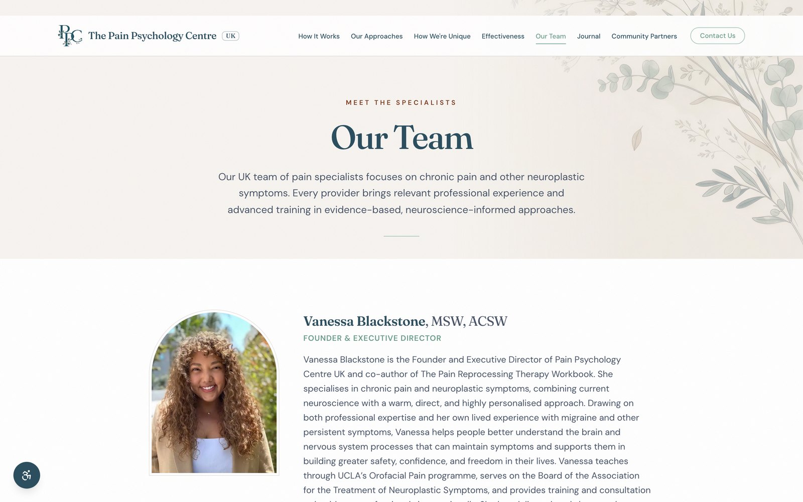 PPCUK our-team page: eight providers with portraits, roles, and founding-member badges