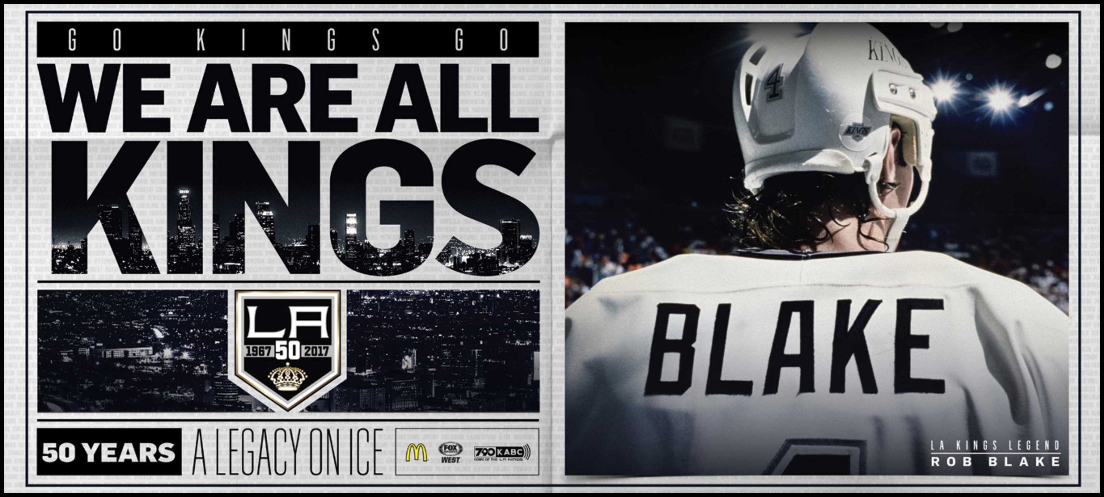 Rob Blake from behind in the old silver and black
