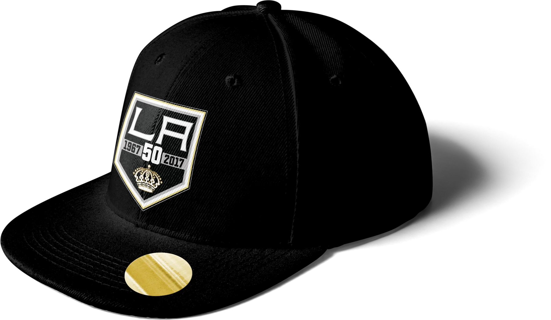 A black cap with the 50th anniversary crest