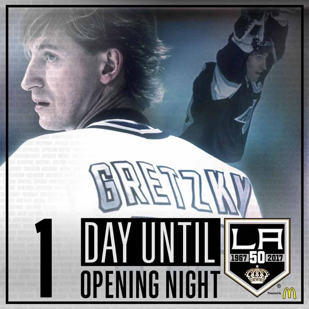 Wayne Gretzky: 1 day until opening night
