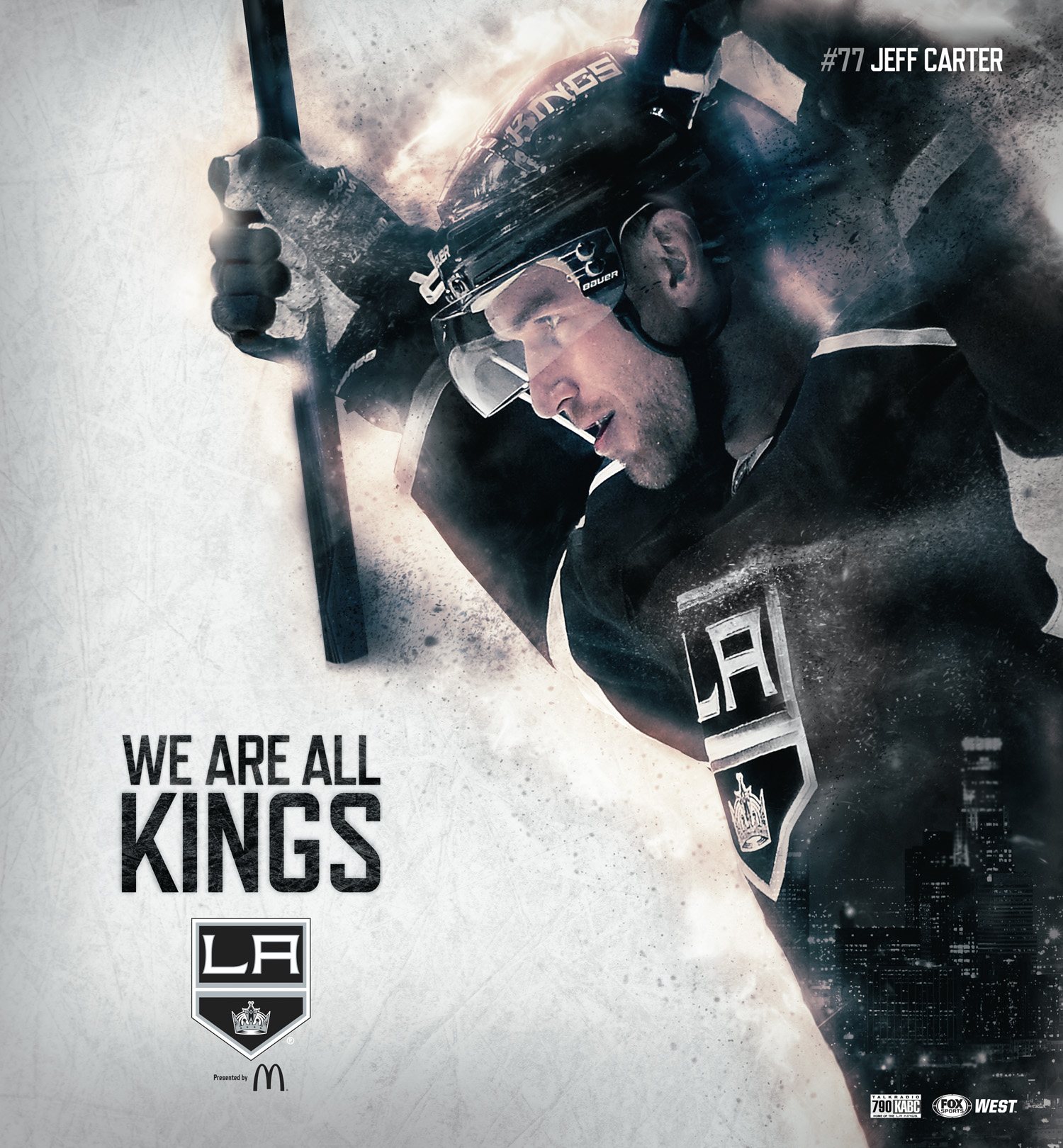 Jeff Carter leaning on his stick