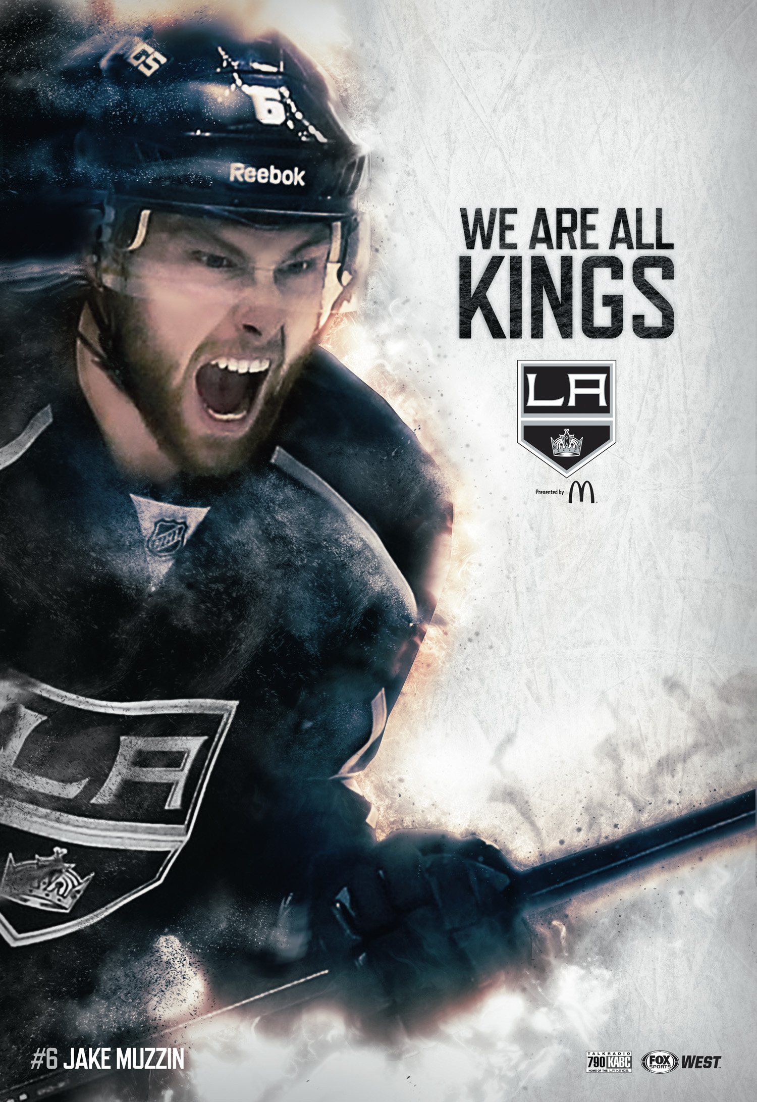 Jake Muzzin shouting, transit poster