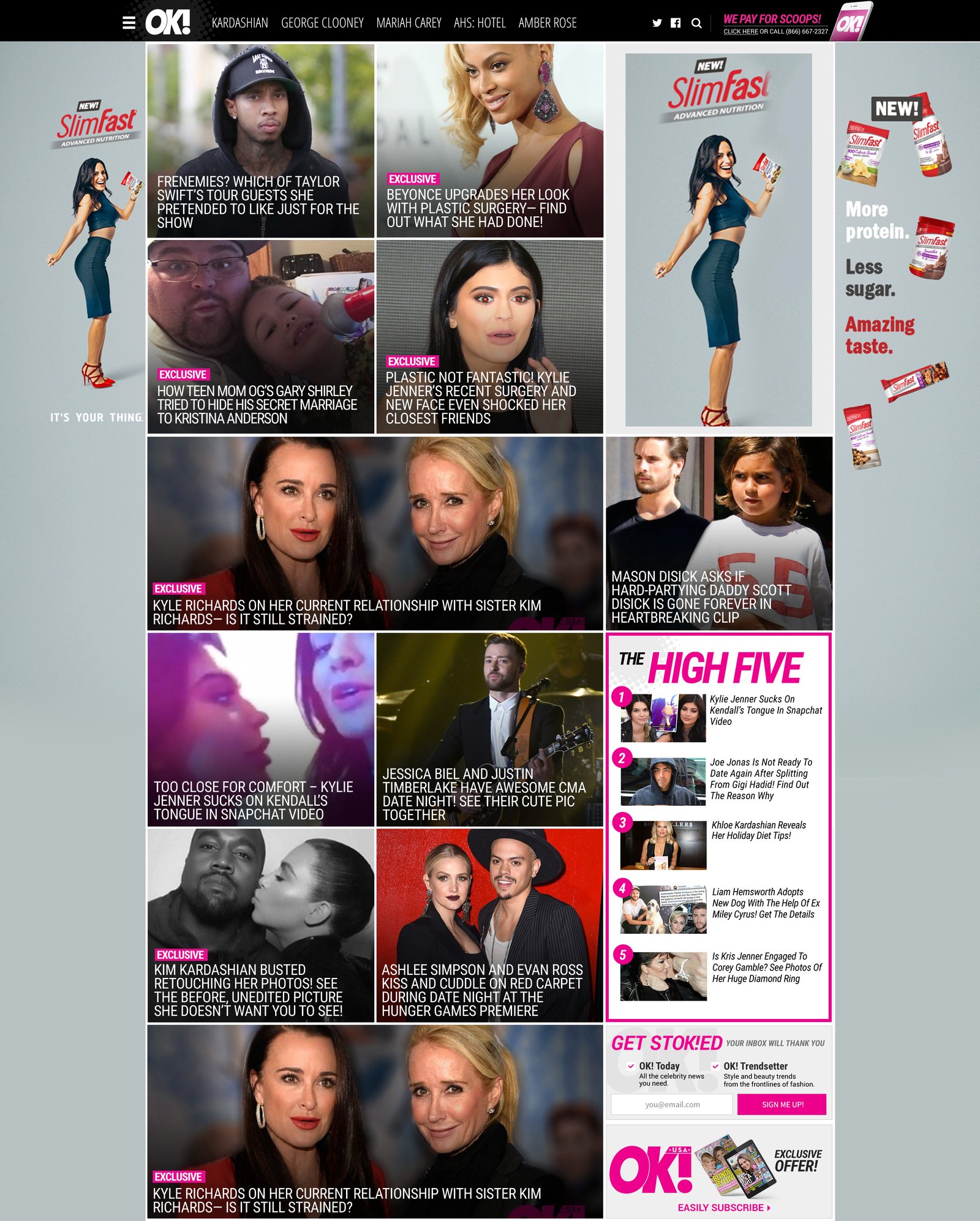 The homepage wrapped in a full sponsor skin